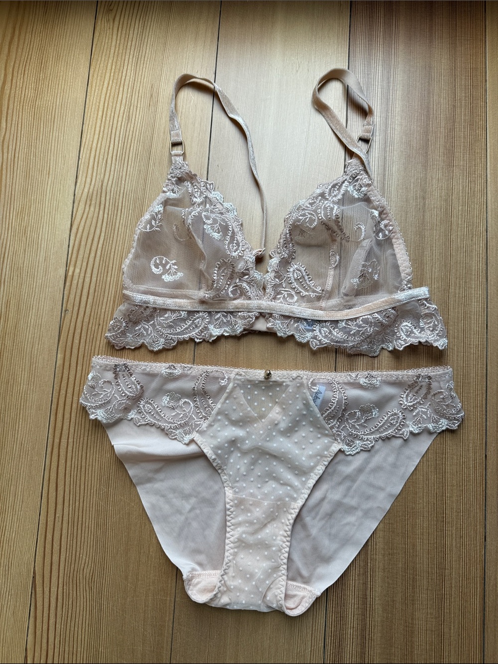 Aubade lace bralette and bikini panty